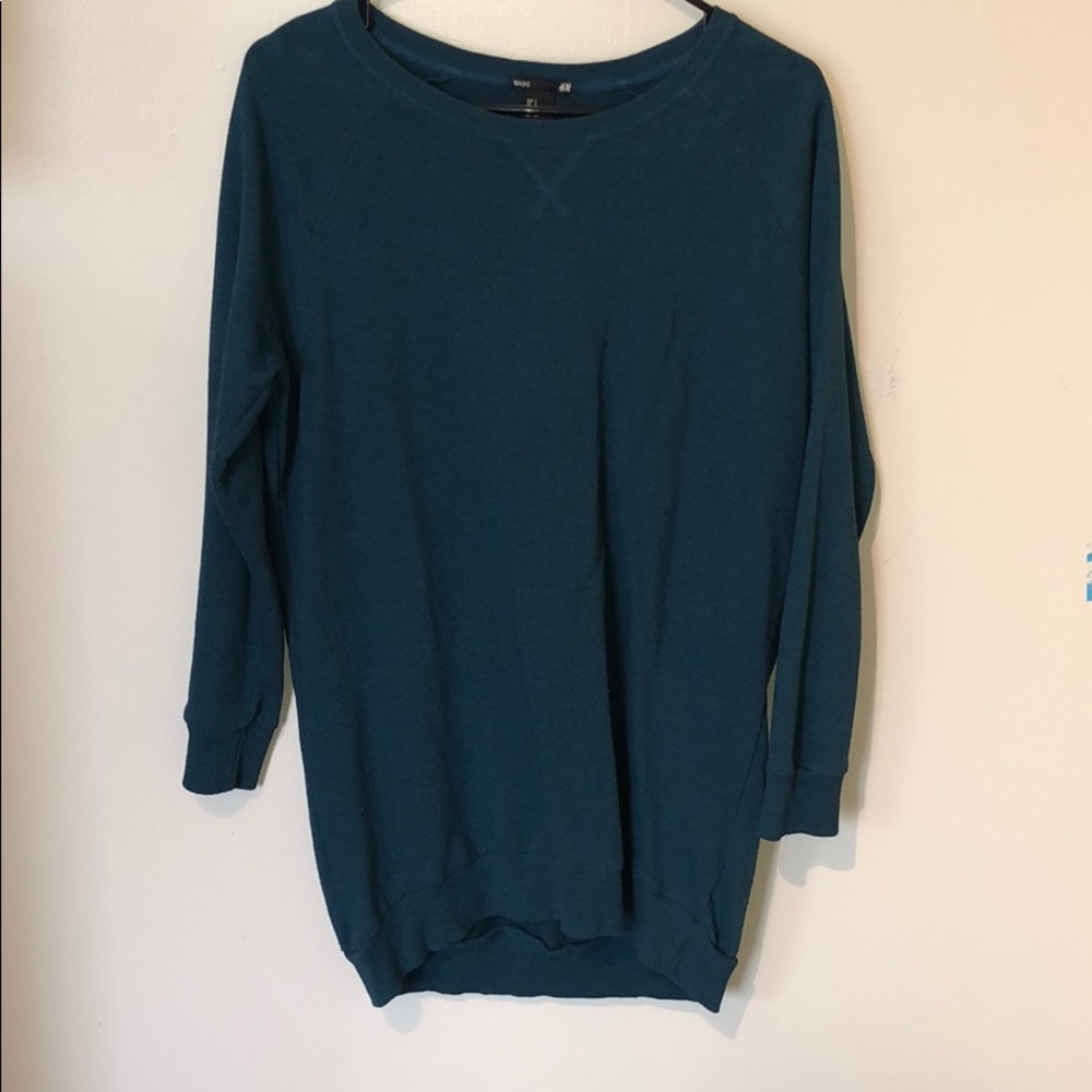 Teal long sweater